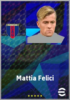Mattia Felici eFootball 2026 player card, 69 OVR LWF