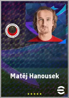 Matěj Hanousek eFootball 2026 player card, 68 OVR LB