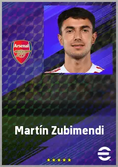 Martín Zubimendi eFootball 2026 player card, 79 OVR DMF