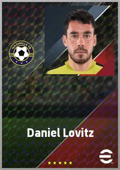 Daniel Lovitz eFootball 2026 player card, 72 OVR LB