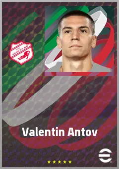 Valentin Antov eFootball 2026 player card, 72 OVR CB