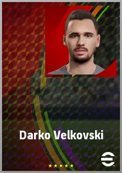 Darko Velkovski eFootball 2026 player card, 73 OVR CB