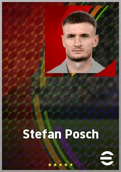 Stefan Posch eFootball 2026 player card, 75 OVR CB