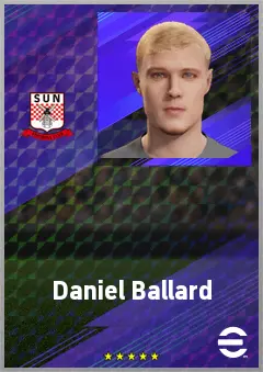 Daniel Ballard eFootball 2026 player card, 73 OVR CB