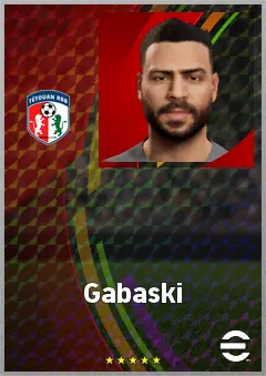 Gabaski eFootball 2026 player card, 70 OVR GK