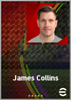James Collins eFootball 2026 player card, 67 OVR CF