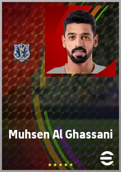 Muhsen Al Ghassani eFootball 2026 player card, 67 OVR CF
