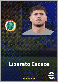 Liberato Cacace eFootball 2026 player card, 71 OVR LB