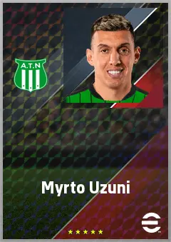 Myrto Uzuni eFootball 2026 player card, 74 OVR CF