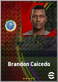Brandon Caicedo eFootball 2026 player card, 68 OVR CF
