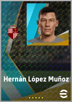 Hernán López Muñoz eFootball 2026 player card, 75 OVR AMF