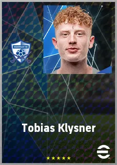 Tobias Klysner eFootball 2026 player card, 67 OVR RB