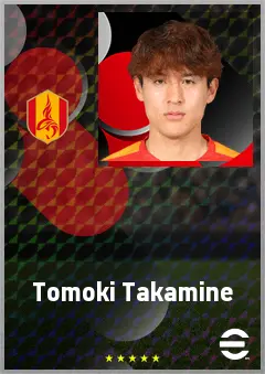 Takamine Tomoki eFootball 2026 player card, 69 OVR DMF