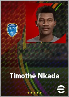 Timothé Nkada eFootball 2026 player card, 69 OVR CF