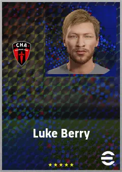 Luke Berry eFootball 2026 player card, 69 OVR AMF