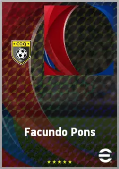 Facundo Pons eFootball 2026 player card, 68 OVR CF