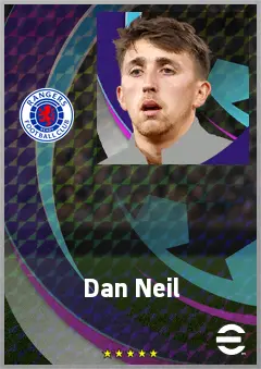 Dan Neil eFootball 2026 player card, 72 OVR DMF