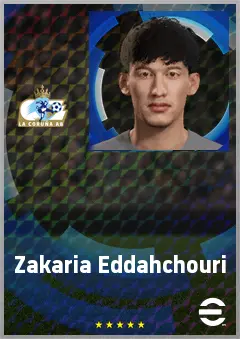 Zakaria Eddahchouri eFootball 2026 player card, 70 OVR CF
