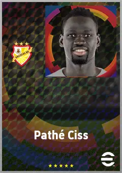 Pathé Ciss eFootball 2026 player card, 72 OVR DMF