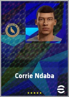 Corrie Ndaba eFootball 2026 player card, 69 OVR LB