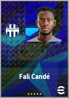 Fali Candé eFootball 2026 player card, 71 OVR CB