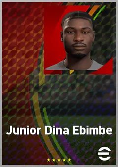 Junior Dina Ebimbe eFootball 2026 player card, 72 OVR RMF