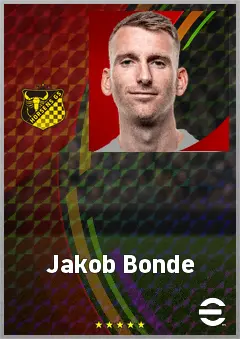 Jakob Bonde eFootball 2026 player card, 68 OVR DMF