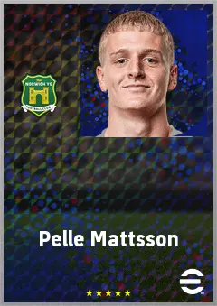 Pelle Mattsson eFootball 2026 player card, 68 OVR CMF