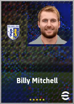 Billy Mitchell eFootball 2026 player card, 69 OVR CMF
