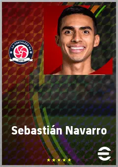 Sebastián Navarro eFootball 2026 player card, 70 OVR CMF