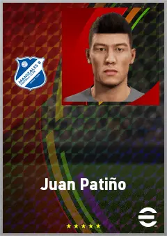 Juan Patiño eFootball 2026 player card, 69 OVR LB