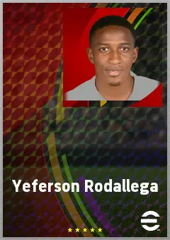 Yeferson Rodallega eFootball 2026 player card, 68 OVR LB