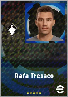 Rafa Tresaco eFootball 2026 player card, 67 OVR RWF