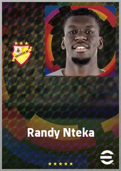 Randy Nteka eFootball 2026 player card, 72 OVR CF