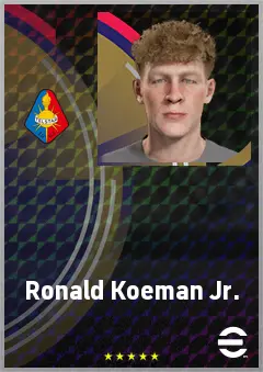Ronald Koeman Jr. eFootball 2026 player card, 70 OVR GK