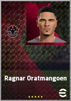 Ragnar Oratmangoen eFootball 2026 player card, 68 OVR LWF