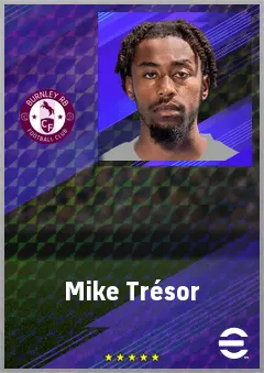 Mike Trésor eFootball 2026 player card, 72 OVR LWF
