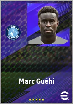 Marc Guéhi eFootball 2026 player card, 80 OVR CB