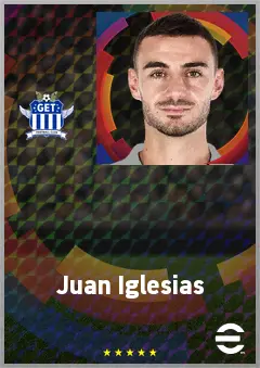 Juan Iglesias eFootball 2026 player card, 74 OVR RB