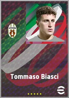 Tommaso Biasci eFootball 2026 player card, 70 OVR SS
