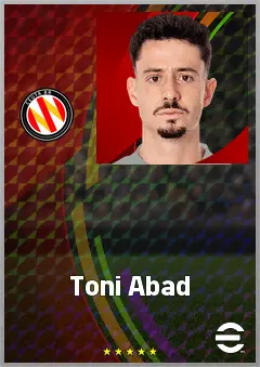 Toni Abad eFootball 2026 player card, 70 OVR RB
