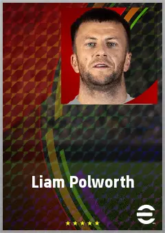 Liam Polworth eFootball 2026 player card, 68 OVR CMF
