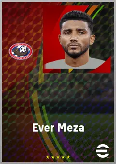 Ever Meza eFootball 2026 player card, 65 OVR DMF