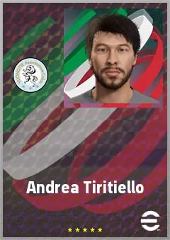 Andrea Tiritiello eFootball 2026 player card, 72 OVR CB