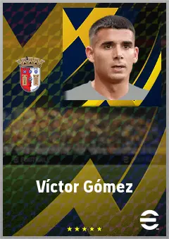 Víctor Gómez eFootball 2026 player card, 72 OVR RB