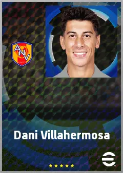 Dani Villahermosa eFootball 2026 player card, 69 OVR CMF