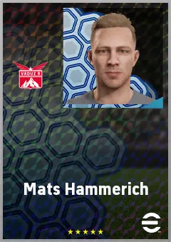 Mats Hammerich eFootball 2026 player card, 66 OVR DMF