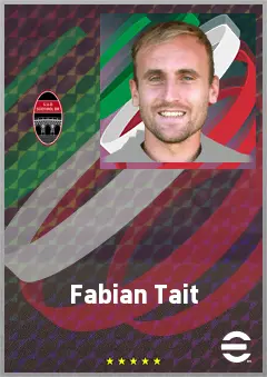 Fabian Tait eFootball 2026 player card, 70 OVR CMF