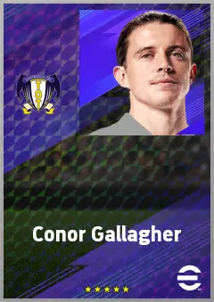 Conor Gallagher eFootball 2026 player card, 77 OVR CMF