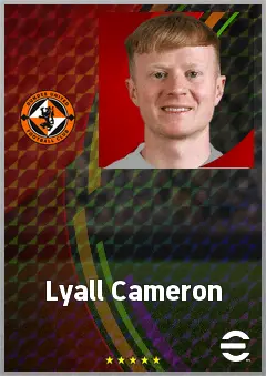 Lyall Cameron eFootball 2026 player card, 69 OVR CMF